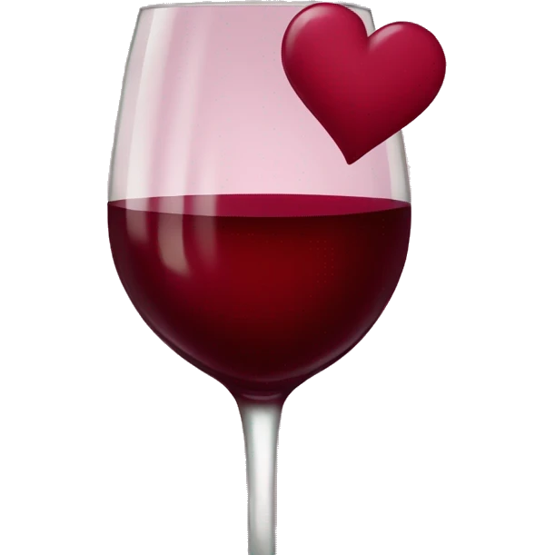 Wine red heart emoji
