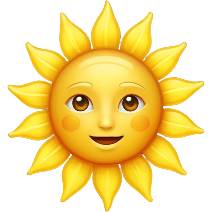 Sun, no face emoji
