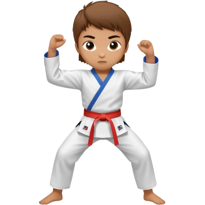 Taekwondo pose Kid  emoji