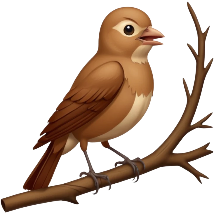 Nightingale bird emoji