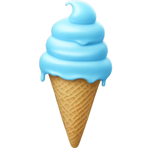 light blue ice cream  emoji