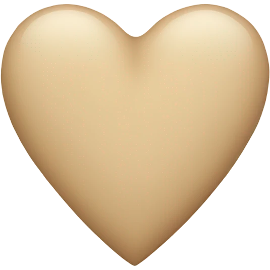 Beige heart emoji