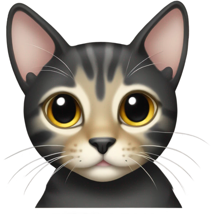 black toitose cat with blonde specks emoji