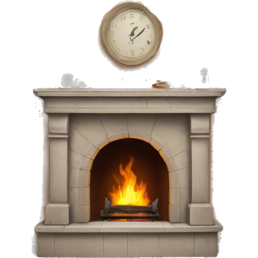 Aesthetic fireplace emoji