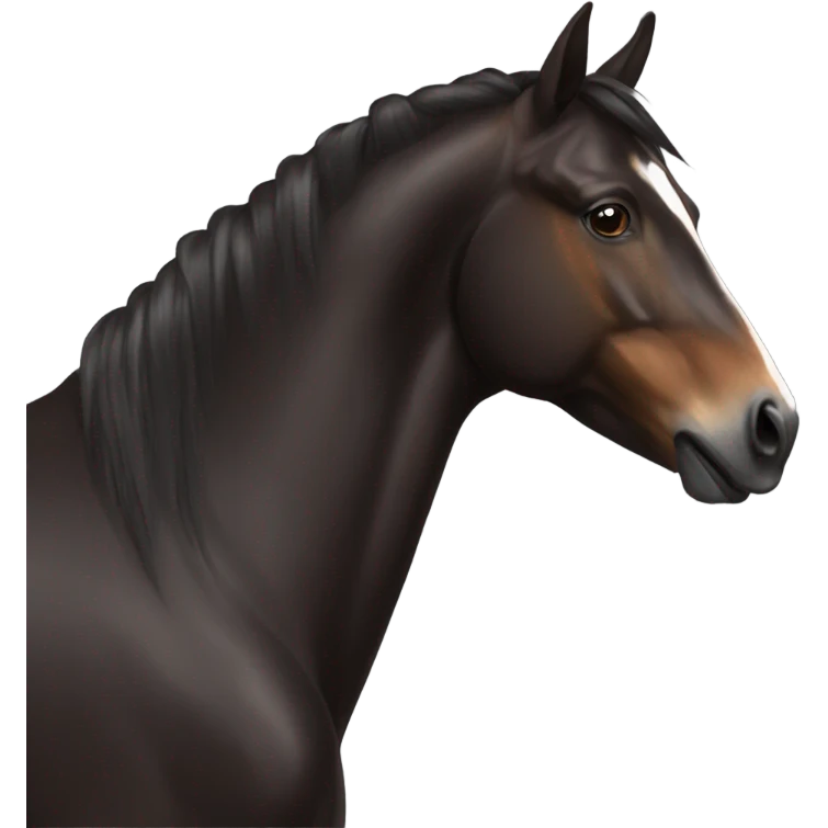 Dark brown horse emoji