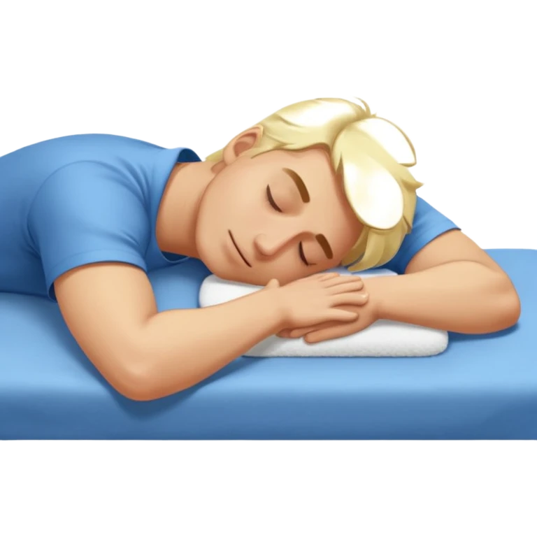 Blond man having massage emoji