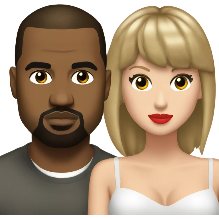 kanye west and taylor swift emoji