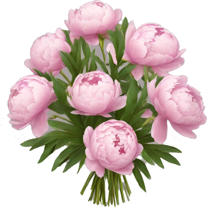 Peonies bouquet  emoji