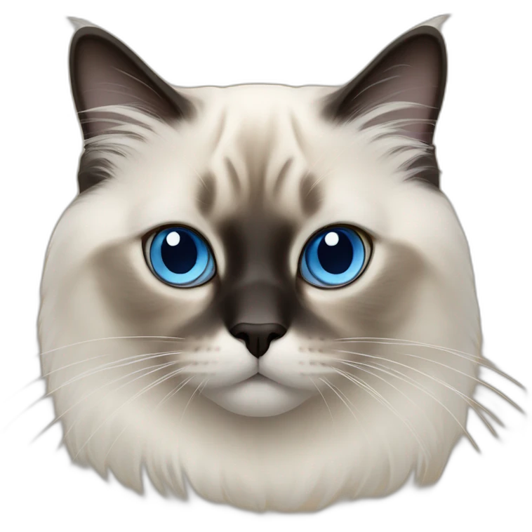 Birman cat bleu eyes emoji