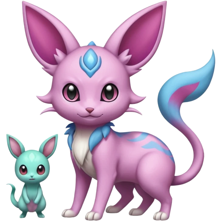 Espeon-Mew-Meloetta-Nidoran-Minccino-Pachirisu-fusion emoji