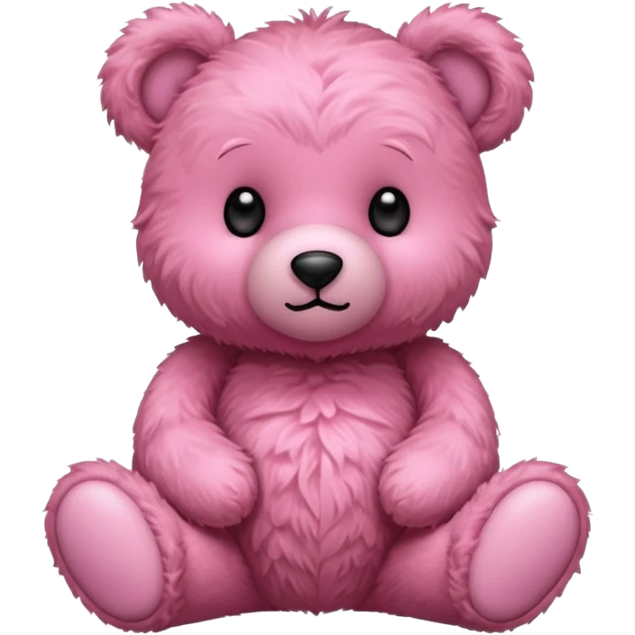 Pink teddy bear emoji