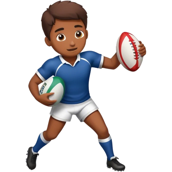 Boy playing rugby  emoji