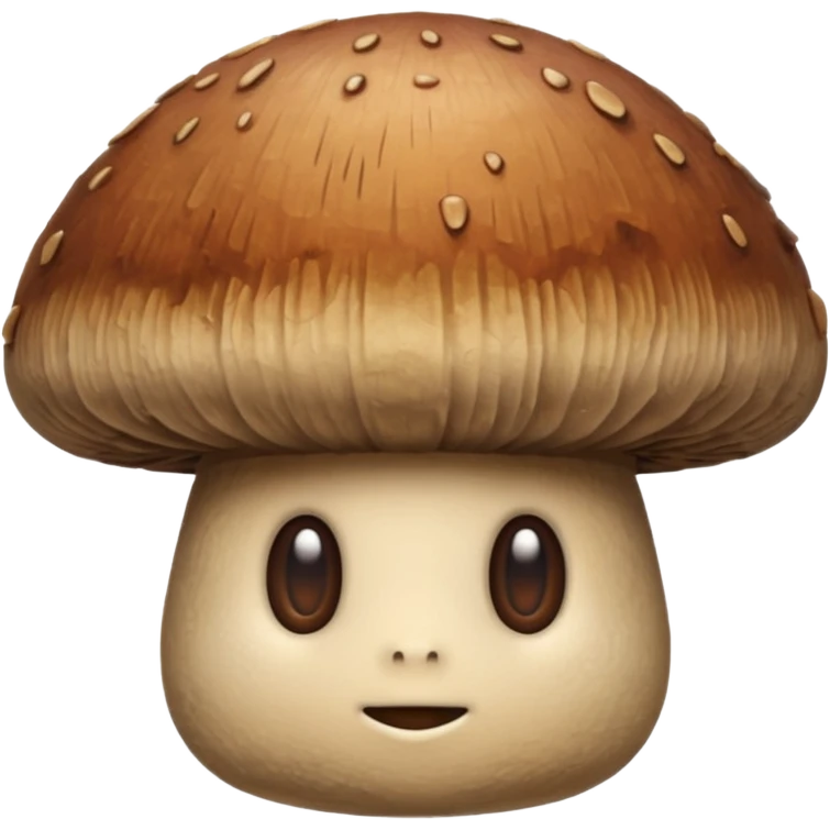 Brown Veiny mushroom head emoji