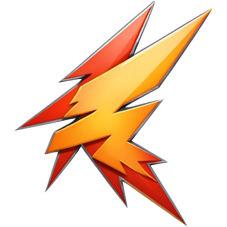 chrome orange red lightning  emoji