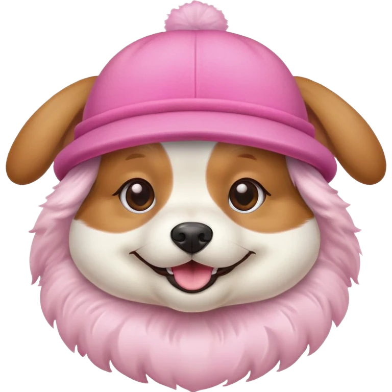 A dog with pink hat emoji