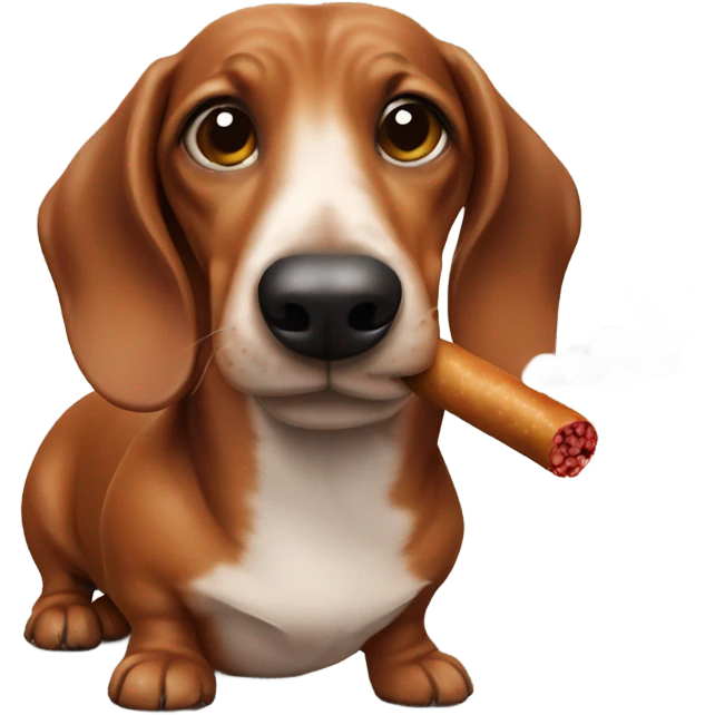 Sausage dog smoking  emoji
