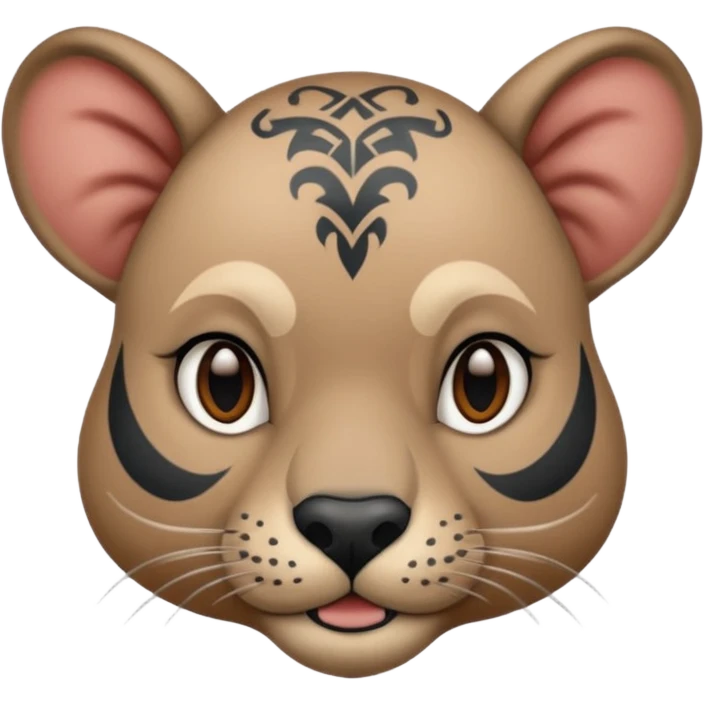 animal with face tattoos emoji