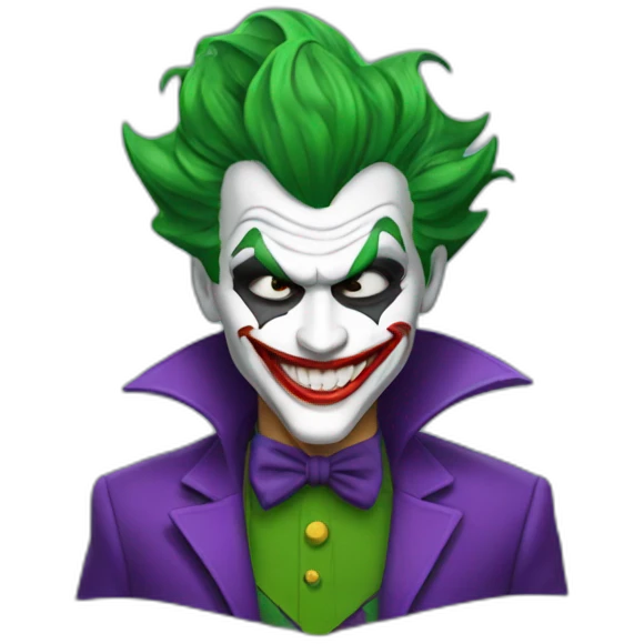 Joker wearing a batman suite emoji