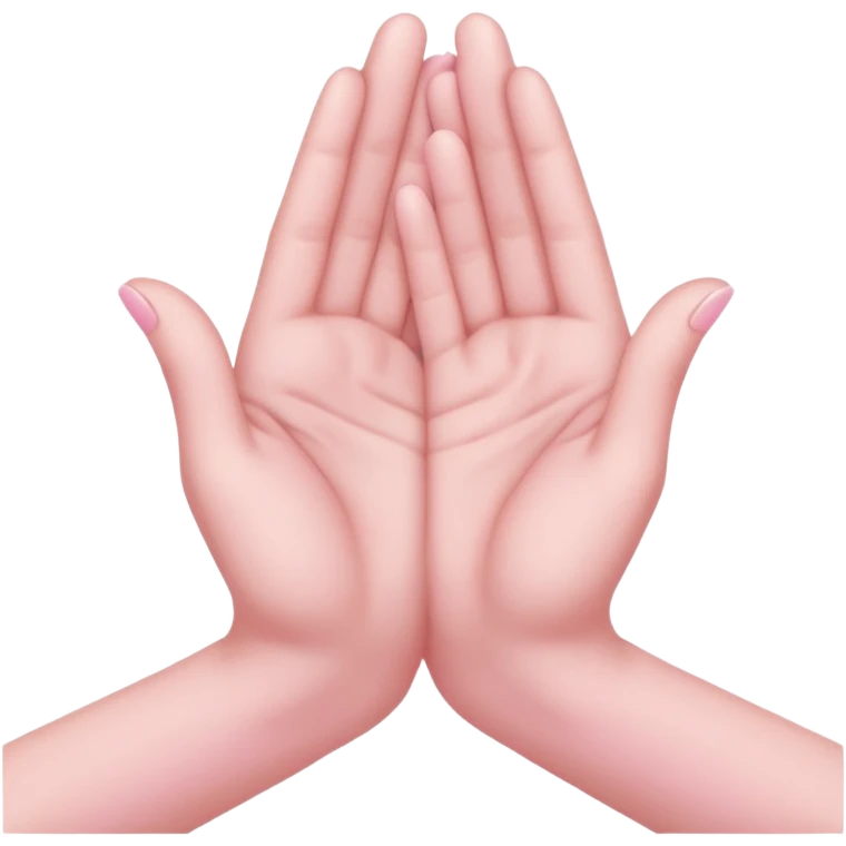 pray hands perfect soft pink emoji
