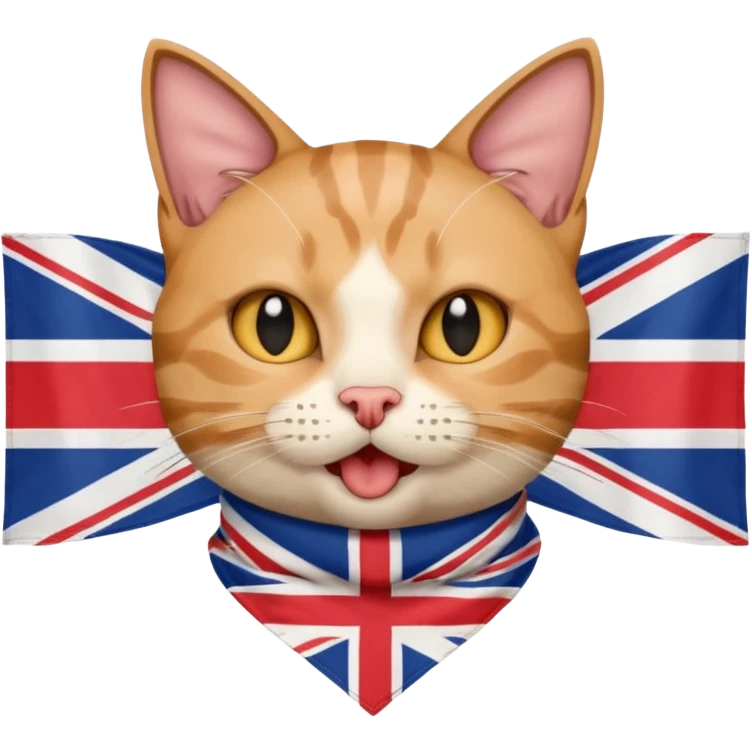 cat singing "my butthole speaks british" emoji