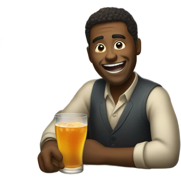 Funny expression at bar emoji