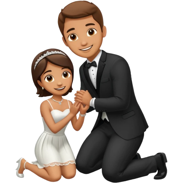 man kneeling and asking for marriage emoji