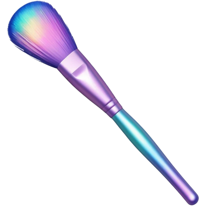 Iridescent makeup brush emoji