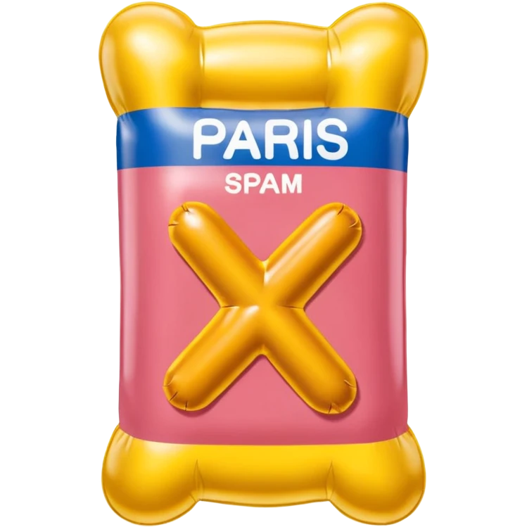  paris SPAM meat jeff koons style inflatable sculpture art painting  emoji