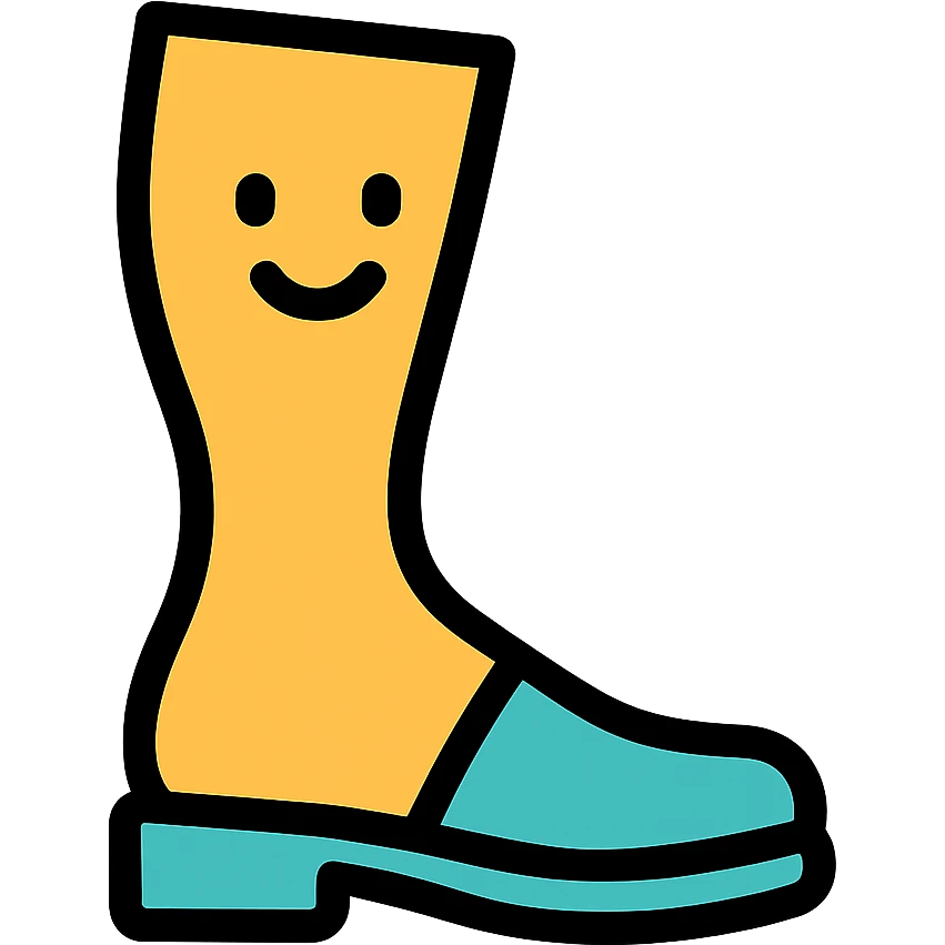 smiling leg icon with color outline emoji