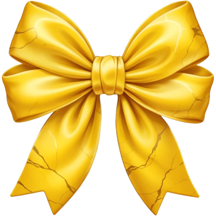 marble yellow bow emoji