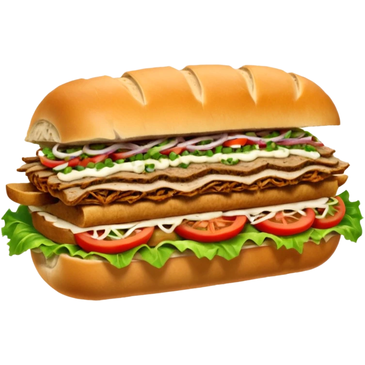 Döner‑Fladenbrot, frisch aufgebacken, leicht geröstet, gefüllt mit saftigem Dönerfleisch, knackigem Salat, Tomaten, Zwiebeln und Kräutersauce. Warme Food‑Fotografie, hohe Details, weiches Licht, Fokus auf Texturen, appetitlich, moderne Restaurant‑Ästhetik, natürliche Farben. emoji