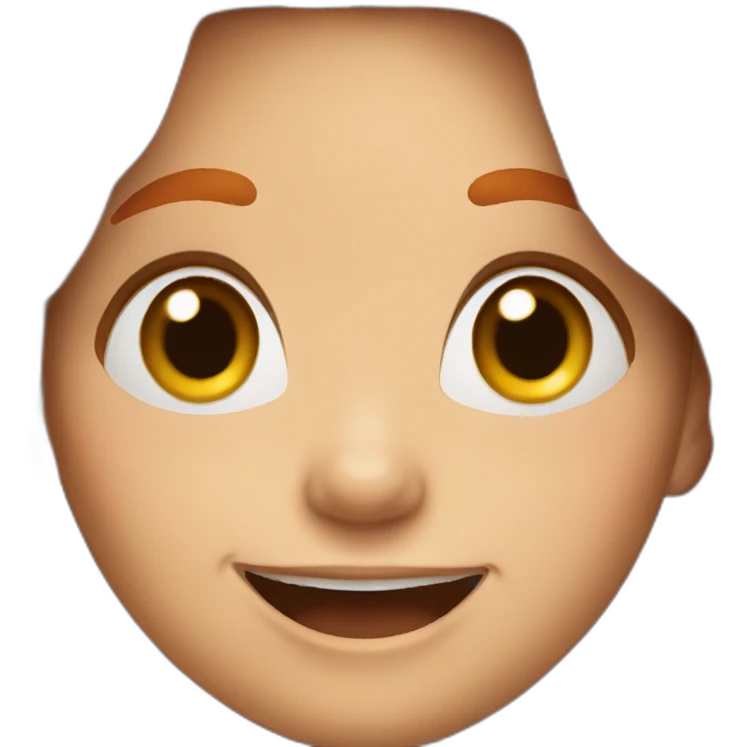 Girl with Redheads hair down laughing  emoji