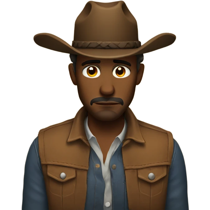 sad cowboy emoji