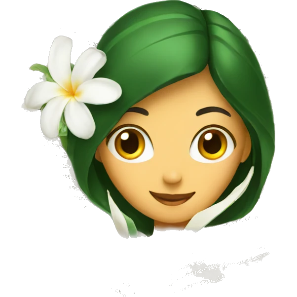 Open book with jasmine between pages emoji