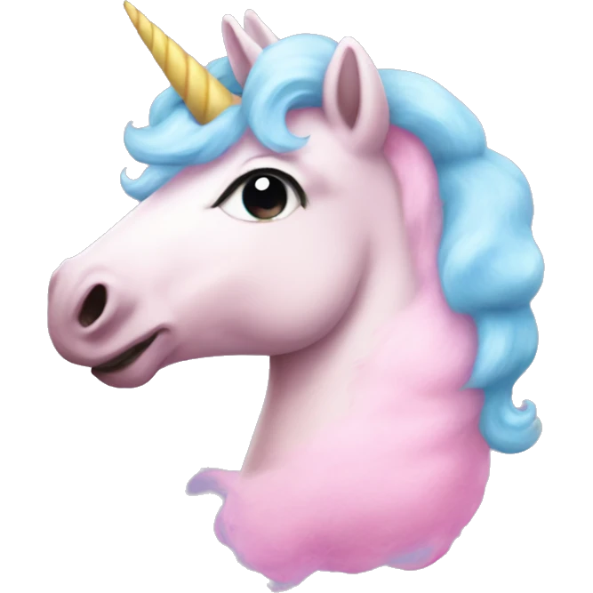 Cotton Candy unicorn  emoji