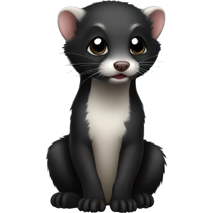 Black Ferret by dishwasher  emoji