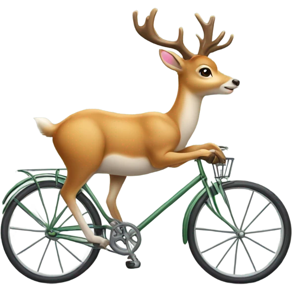 deer riding a bicycle  emoji