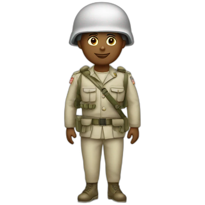 salute soldier white emoji