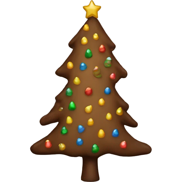 brown christmas tree  emoji