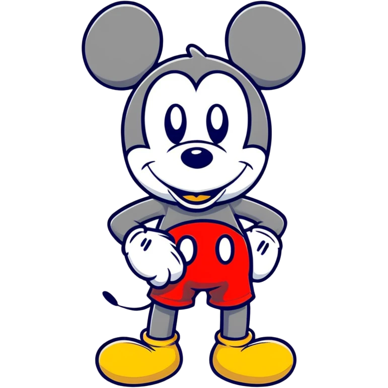 Mickey Mouse with the Empire State Building emoji