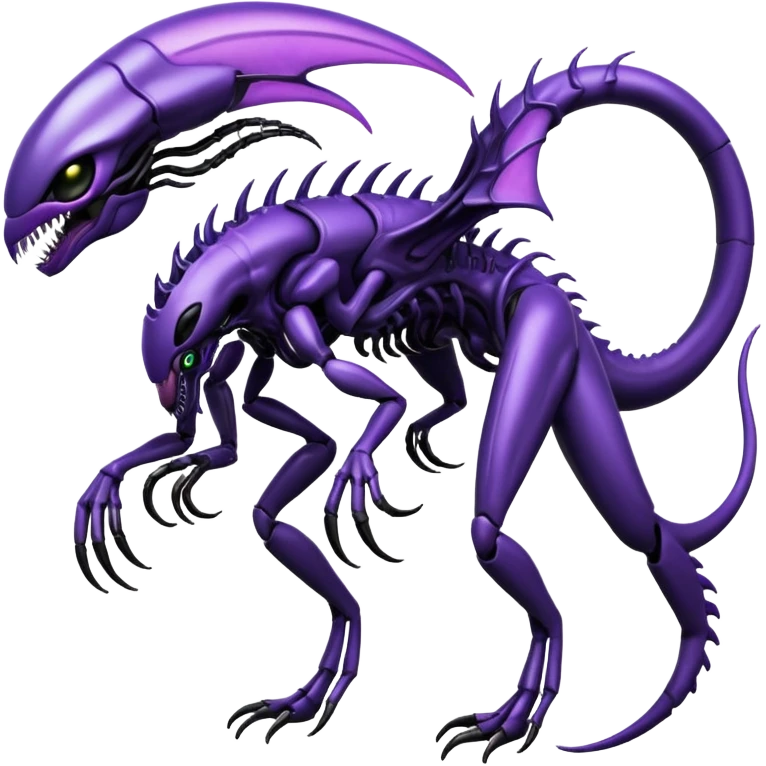 Abstract Venom-Xenomorph-Genesect-Lunala-ET-hybrid-fantasy-creature (full body) emoji
