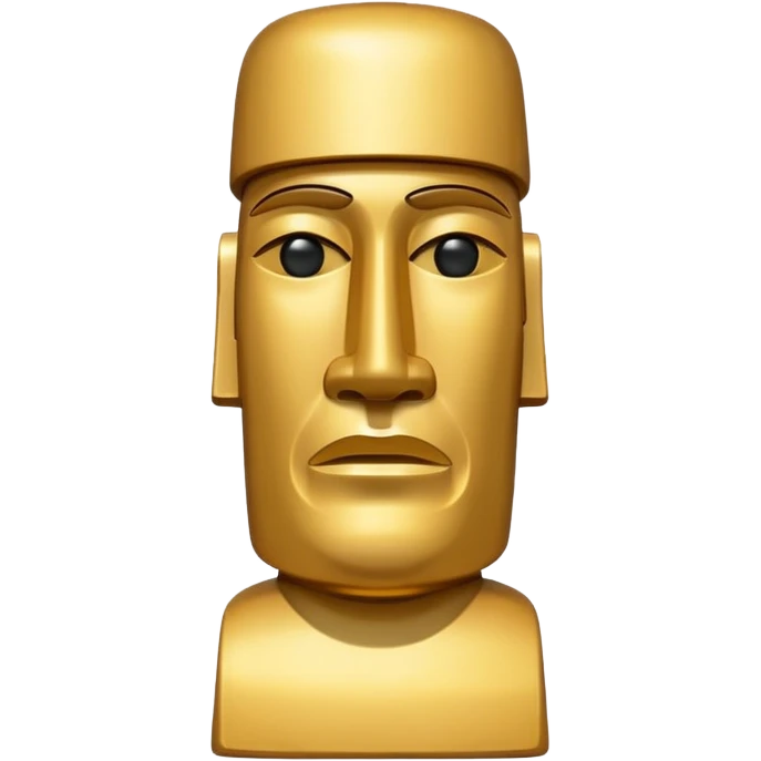Gold moai emoji