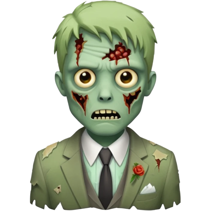 zombie wearing a suit emoji