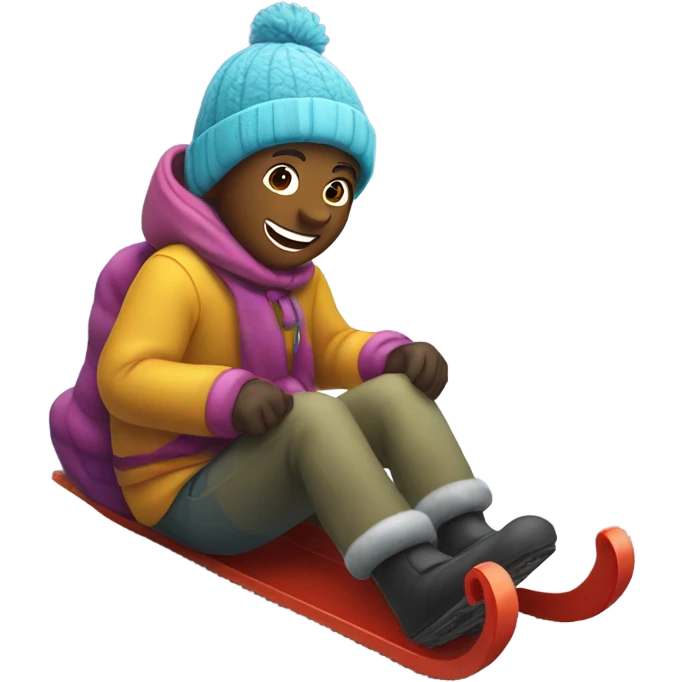 winter sliding emoji