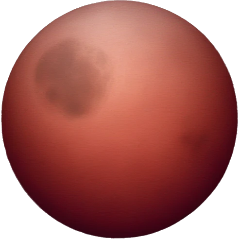 Dark red moon emoji