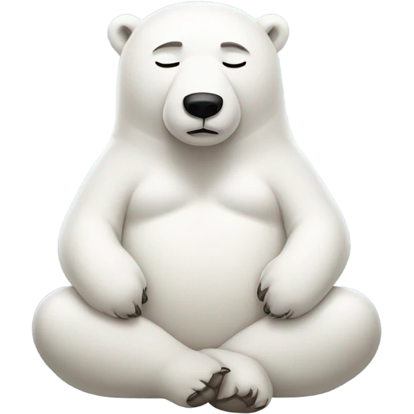Meditating Polar Bear  emoji