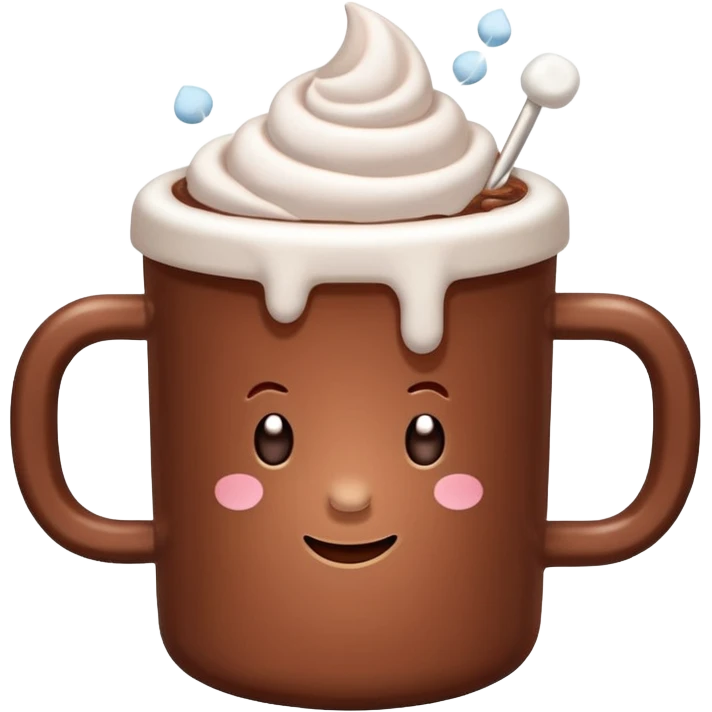 hot cocoa with marshmellows emoji