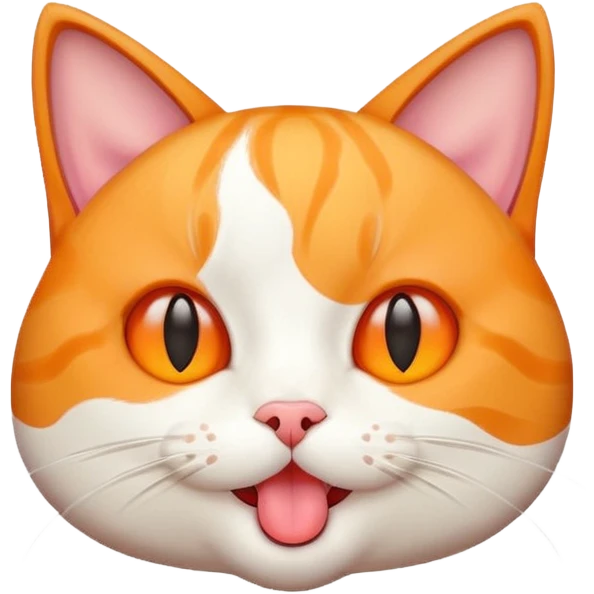 Cat with tongue out super cute emoji