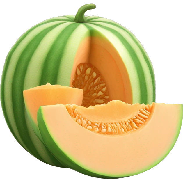 3D muskmelon  emoji