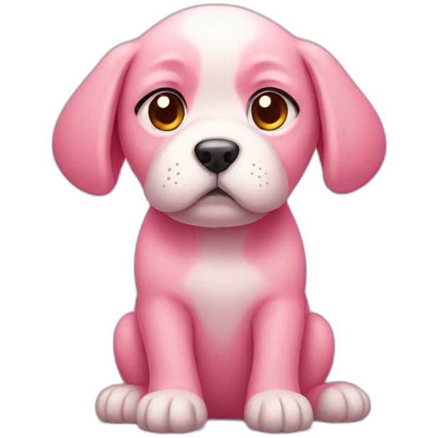 sad pink puppy emoji
